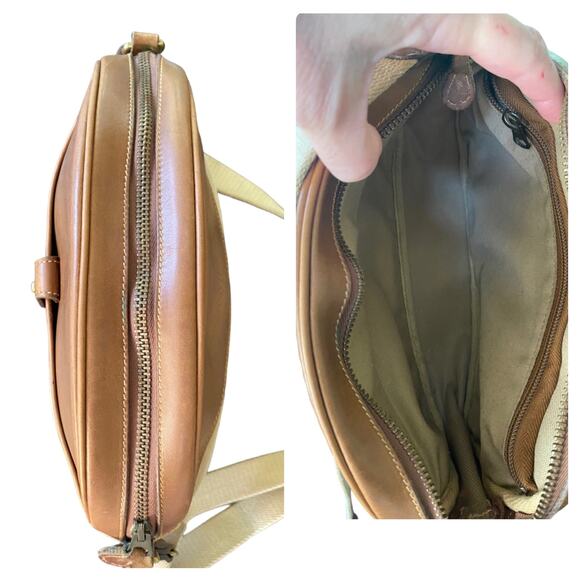 Vintage Ghurka Marley Hodgson Purser No. 76 Tan Canvas and Leather Crossbody - Picture 3 of 8